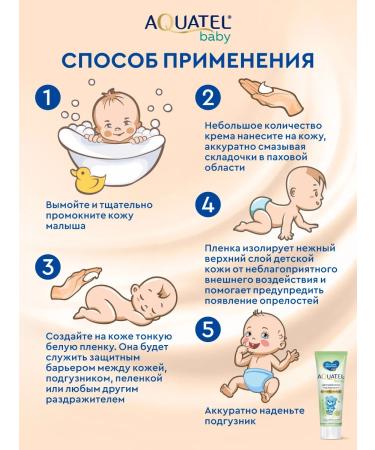 Aquatel Set of a children's cream-barrier for diapers and moisturizer 2x75ml - Buy Online on GoSupps.com