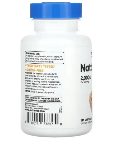Nutricost NATTOKINASE 2.000FU 120 Capsules - Gluten Free - Buy Online on GoSupps.com