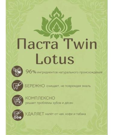 TWIN LOTUS Set of Thai toothpasts without fluorine 100 g*2 pcs - Buy Online on GoSupps.com