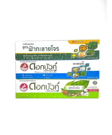 TWIN LOTUS Set of Thai toothpasts 3 pcs 40*40*30 g - Buy Online on GoSupps.com