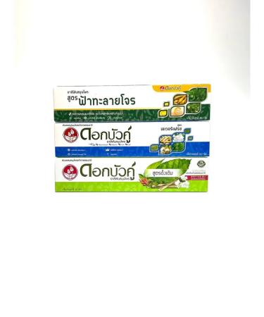 TWIN LOTUS Set of Thai toothpasts 3 pcs 40*40*30 g - Buy Online on GoSupps.com