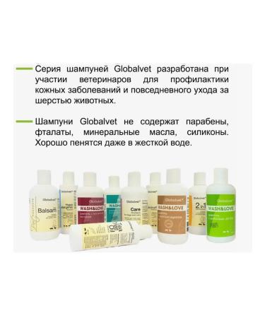 Globalvet Shampoo for cats and dogs with panthenol and aloe vera 250 ml - Buy Online on GoSupps.com