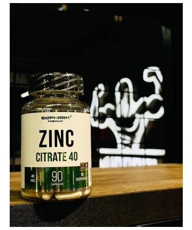 BIOPHARM Zinc vitamins citrate 40 mg 90 capsules Biofarm ZINC