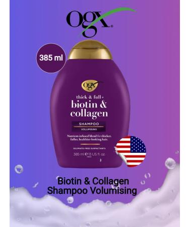 OGX Shampoo to increase volume with biotin and collagen 385 ml