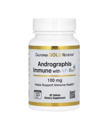 California Gold Nutrition Andrographis extract zinc and vitamin C 100 mg 30 tablets