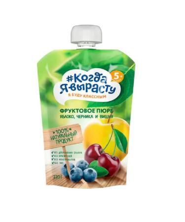 When I grow up Puree fruit apple-dash-vicinity without sugar 220g