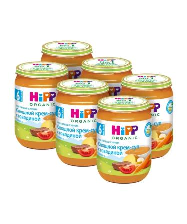 Hipp Vegetable cream-Sup with beef-s 6 months 190. x 6 pcs
