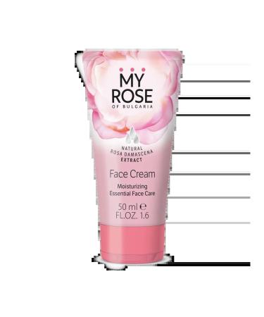 MY ROSE OF BULGARIA Face cream moisturizing nutrient with rose extract - Buy Online on GoSupps.com