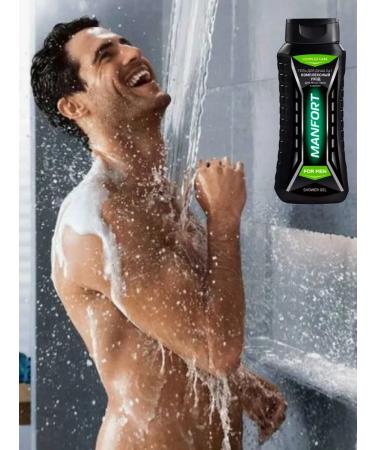MANFORT Male shower gel and shampoo "Comprehensive care" 400 ml - Buy Online on GoSupps.com