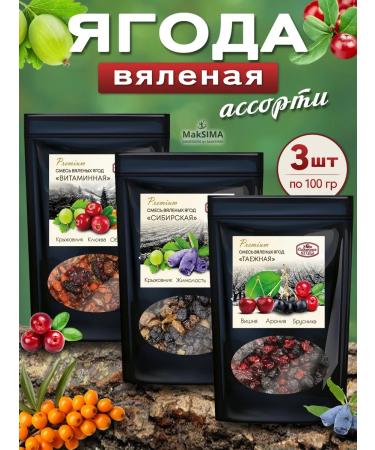 SAVA A set of mixtures of dried berries 3 pcs