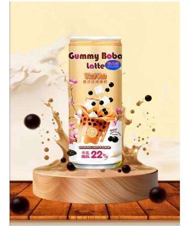 Red Dragon St Petersburg Babble Boba Latte drink Thai tea 470 ml