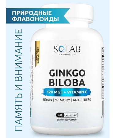 SOLAB Ginkgo bilobe with vitamin C for the brain memory