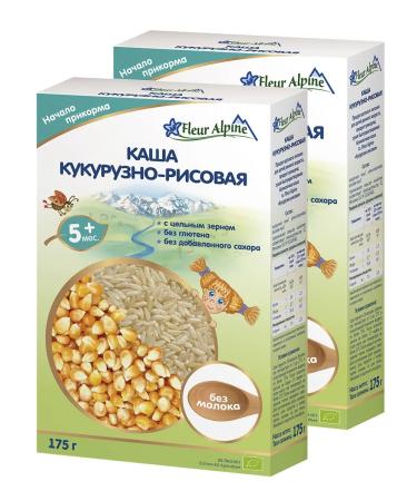 Fleur Alpine Silent-free children's corn-risovaris 5 months 2 pcs 175g