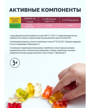 VitaScience Vitamin D3 600 IU for children marmalade bears d3 - Buy Online on GoSupps.com