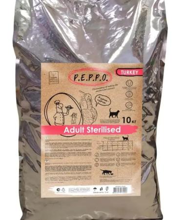 Dry food for sterilized cats Peppo turkey 10 kg