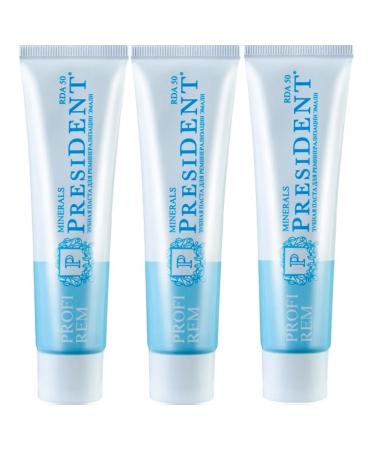 President Toothpaste with a remineralizing effect of 50 ml - 3 pcs
