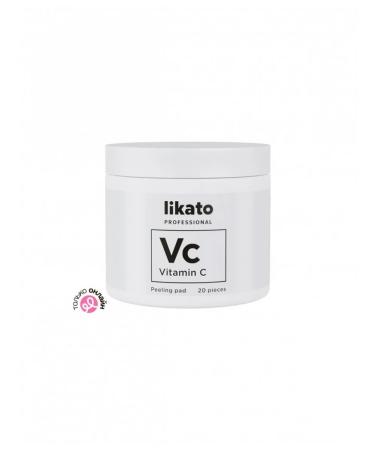 Peeling pads for the face with AHA acids and vitamin C (for owls)