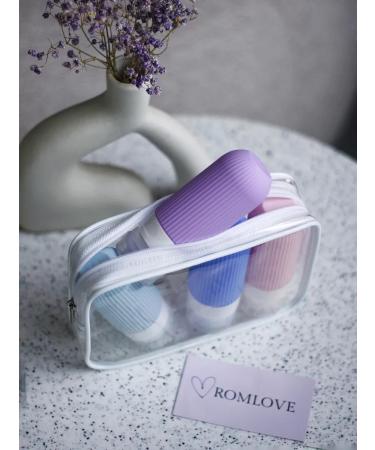 ROMLOVE Travel set of bottles Silicone jars for cosmetics - Buy Online on GoSupps.com