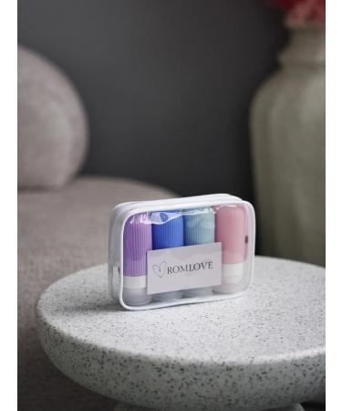 ROMLOVE Travel set of bottles Silicone jars for cosmetics - Buy Online on GoSupps.com