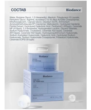 BIODANCE Gel Toner Pads with Cera-Nol Gel Toner Pad - Buy Online on GoSupps.com