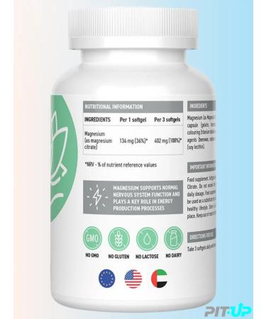 UltraSupps Magnesium Citrate 400mg from stress and nerves 60 kapaps - Buy Online on GoSupps.com