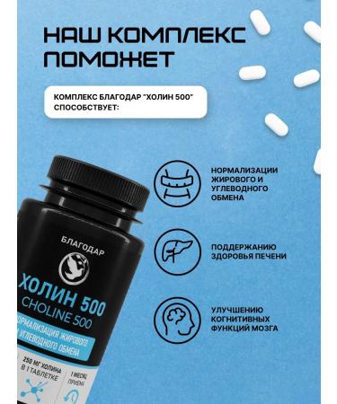 Thank you Choline vitamins for brain and liver dietary supplement for women 60 pcs - Buy Online on GoSupps.com