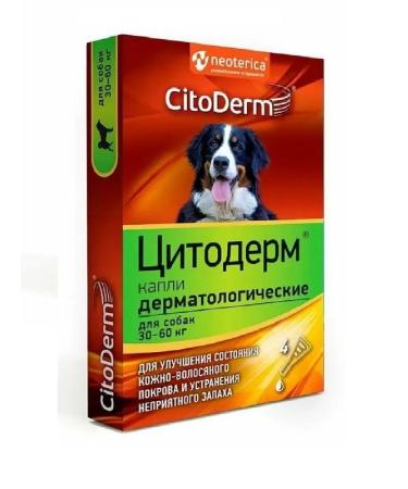 Ecoprom Citoderm Dermatological Drops Dogs 30-60kg 4p*6ml