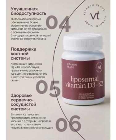 VITAMINTRADE Vitamin D3 K2 2000 liposomal - Buy Online on GoSupps.com