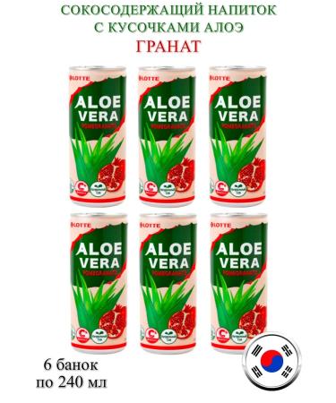 Lotte Sokom -containing drink Aloe Vera with grenade taste 6 cans