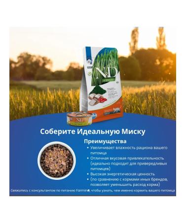 Farmina N & Dspurulina for adult cats with herring 1.5 kg - Buy Online on GoSupps.com