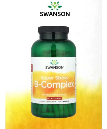 Swanson Super Stress B-Complex with vitamin C 240 caps