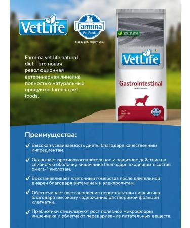 Farmina Vet Life Dog Gastrointestinal 12 kg - Buy Online on GoSupps.com