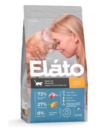 Elato Feed for sterilized cats with chicken and duck 1.5 kg