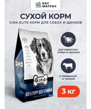Gina Dry food for dogs and puppies with beef and pumpkin - 3 kg