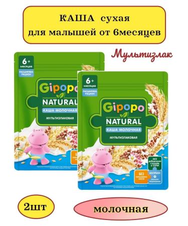 GIPOPO Porridge Multizlak milk 180g 2pcs