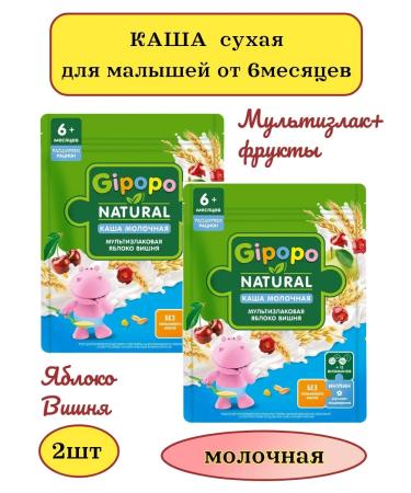 GIPOPO Multicarp porridge with fruit Milk 170g 2pcs