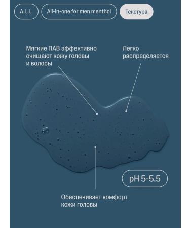 ALL About love & lifestyle Male shampoo for hair and body with menthol. 300 ml - Buy Online on GoSupps.com