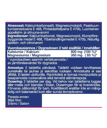 SUOMI Calcia 800 calcium magnesium 180 table - Buy Online on GoSupps.com