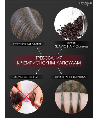 SLAVIC HAIR Company Natural hair for extensions on capsules 60 cm 50 pcs - Buy Online on GoSupps.com
