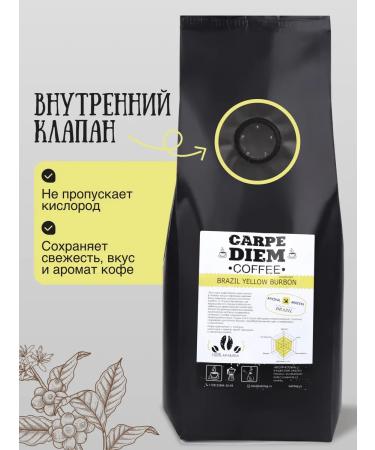 Kofcheg Coffee in Brazilian grains Yellow Bourbon 500g - Buy Online on GoSupps.com