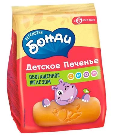 Bondi the Hippo Baby cookies enriched with iron 2 units at 180 g - Buy Online on GoSupps.com