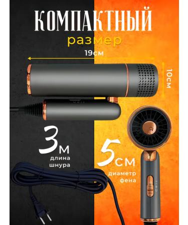 RICH BLONDIN Powerful hair hair dryer folding with diffuser and concentrator - Buy Online on GoSupps.com