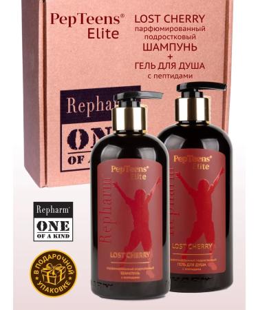 Repharm Pair of peptins shampoo and shower gel Lost Cherry 500 ml - Buy Online on GoSupps.com