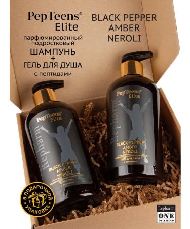 Repharm Pair of peptins shampoo and shower gel Black Pepper 500 ml - Buy Online on GoSupps.com