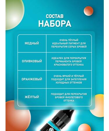 Mini-set of correctors for permanent eyebrow makeup DRAIFF MIX 4*6 ml - Buy Online on GoSupps.com