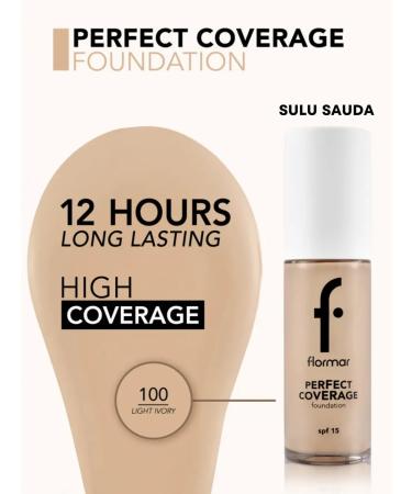 Flormar Tonal Cream PF COV FDT-100 Light IVORY NP 30ML - Buy Online on GoSupps.com