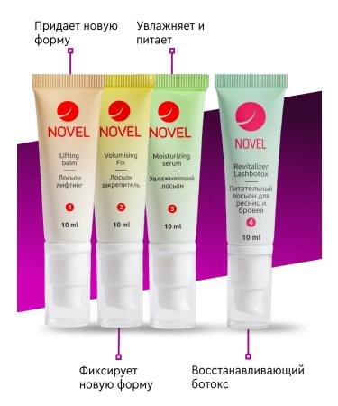 NOVEL Set for lamination of eyelashes and eyebrows and keratin - Buy Online on GoSupps.com