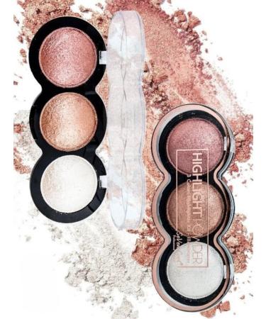 SeVen Cool Highlighter for the face 3 colors tone 03 - Buy Online on GoSupps.com