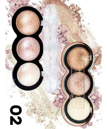 SeVen Cool Highlighter for the face 3 colors tone 02 - Buy Online on GoSupps.com