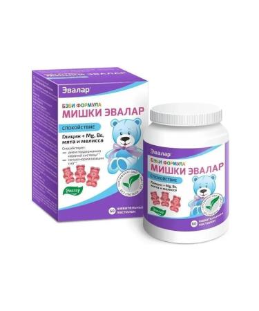 Evalar Baby formula Mishka Calm Chewing Campaign 60 pcs